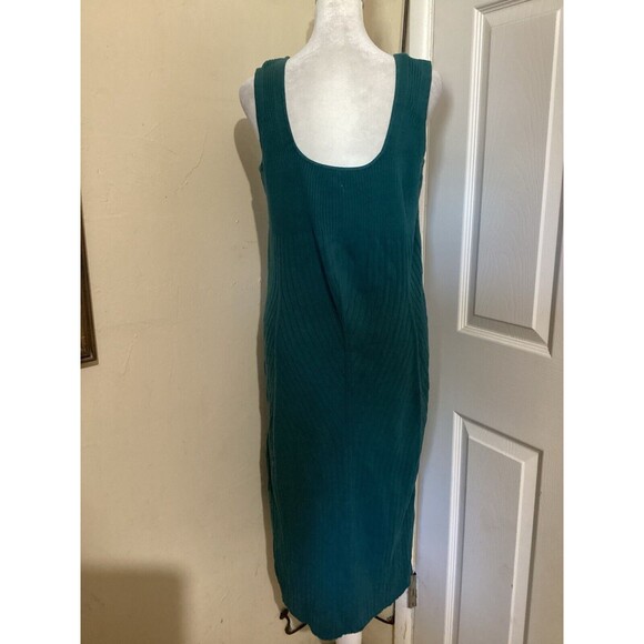 Maeve Teal Blue Colleen Sweater Ribbed Sleeveless Midi Dress Petite M - Picture 2 of 5